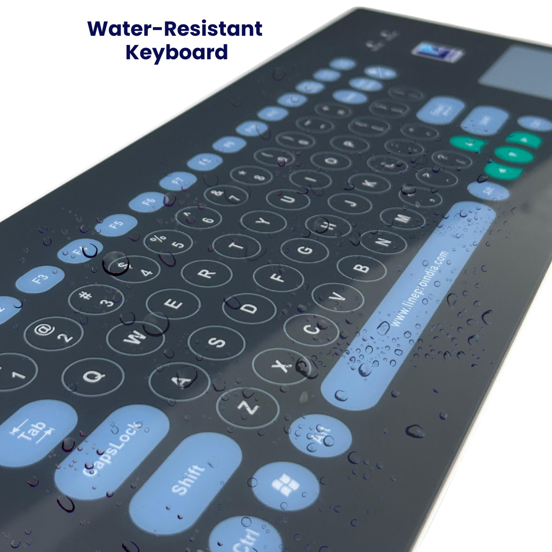 Linepro CapacitiveTouch Keyboard | Spill Resistant | Flat & Glossy Surface | For PC Laptop | Backlight Illumination - Image 2