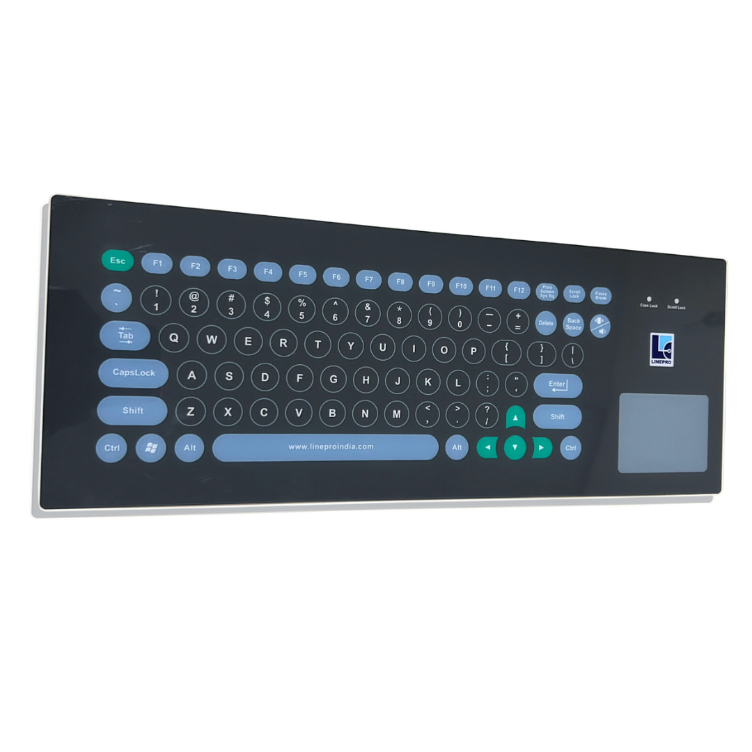 Linepro CapacitiveTouch Keyboard | Spill Resistant | Flat & Glossy Surface | For PC Laptop | Backlight Illumination